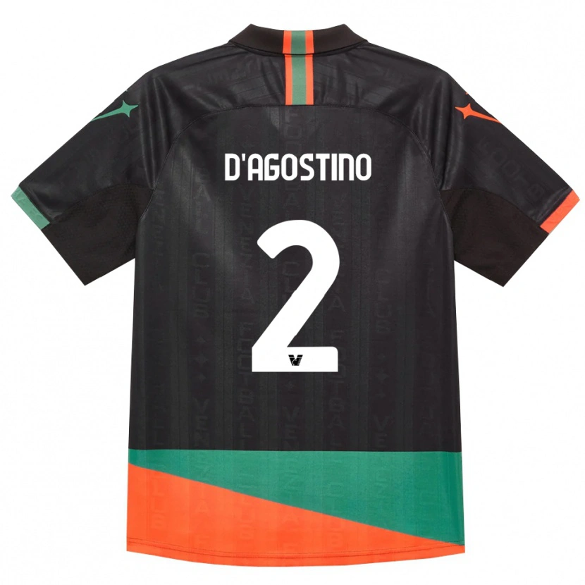 Danxen Dames Nicolò D'agostino #2 Zwart Oranje Groen Thuisshirt Thuistenue 2026/27 T-Shirt België