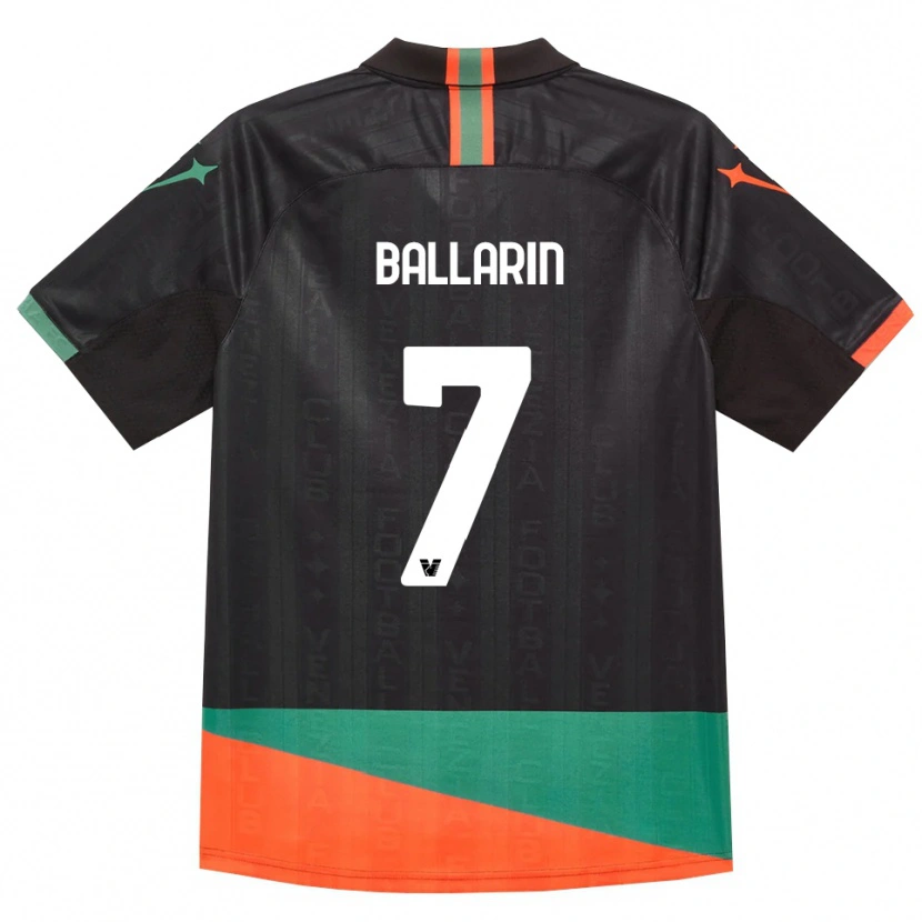 Danxen Dames Mattia Ballarin #7 Zwart Oranje Groen Thuisshirt Thuistenue 2026/27 T-Shirt België