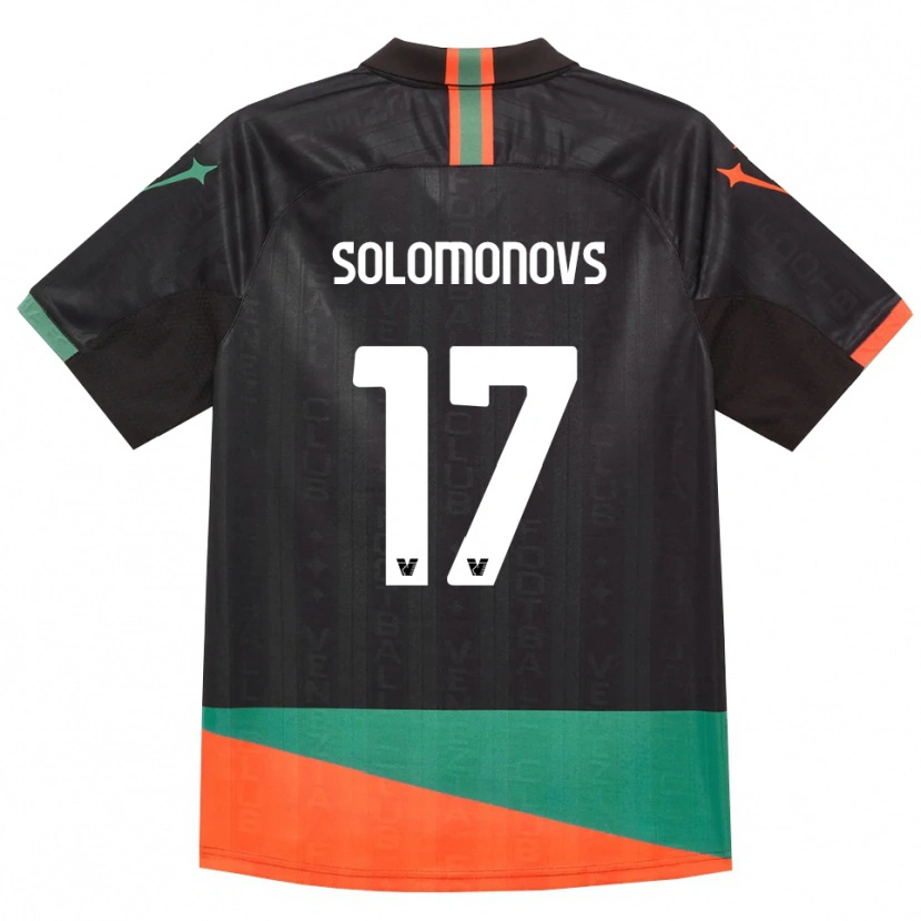 Danxen Dames Nikita Solomonovs #17 Zwart Oranje Groen Thuisshirt Thuistenue 2026/27 T-Shirt België