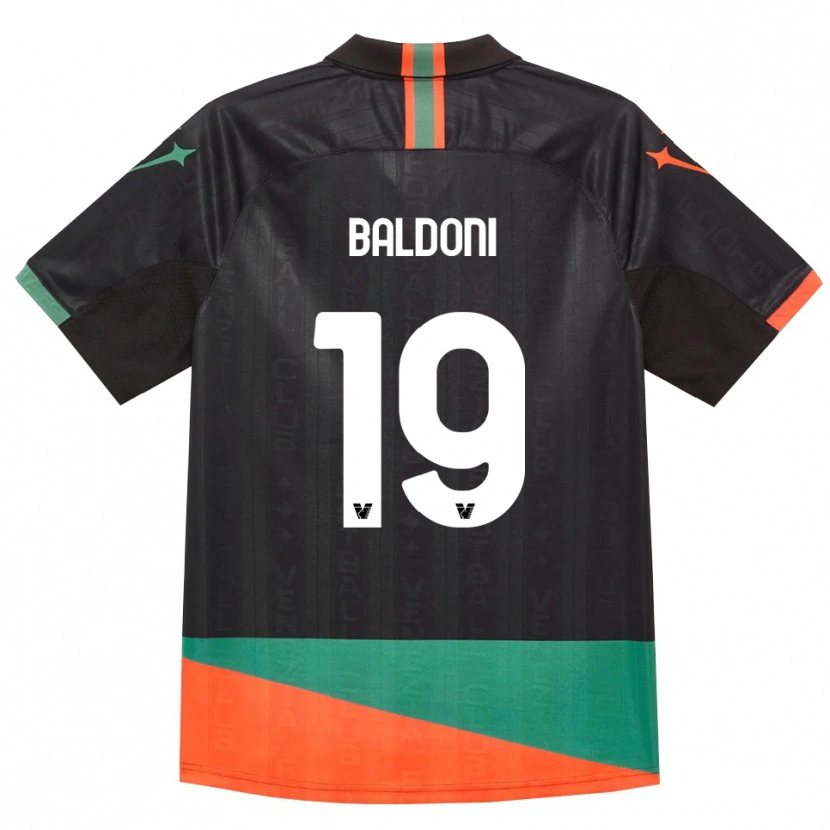 Danxen Dames Edoardo Baldoni #19 Zwart Oranje Groen Thuisshirt Thuistenue 2026/27 T-Shirt België