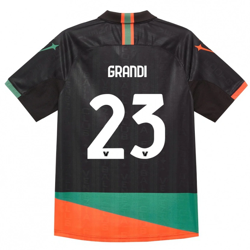 Danxen Dames Matteo Grandi #23 Zwart Oranje Groen Thuisshirt Thuistenue 2026/27 T-Shirt België