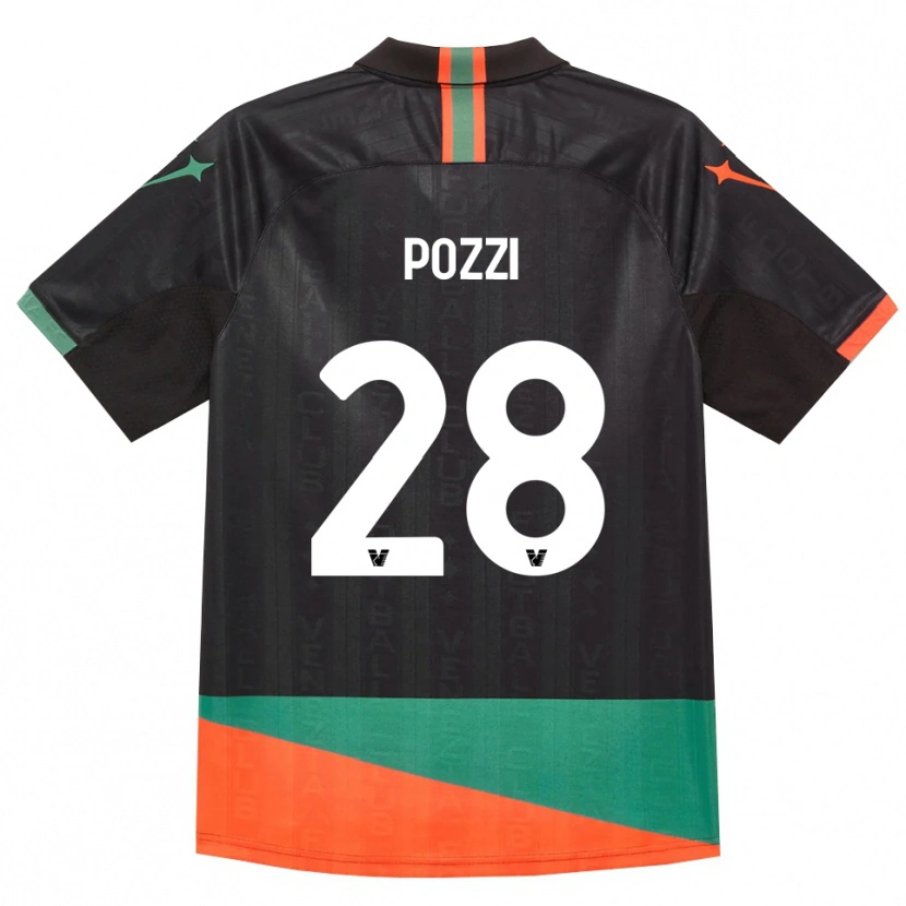 Danxen Dames Alessio Pozzi #28 Zwart Oranje Groen Thuisshirt Thuistenue 2026/27 T-Shirt België