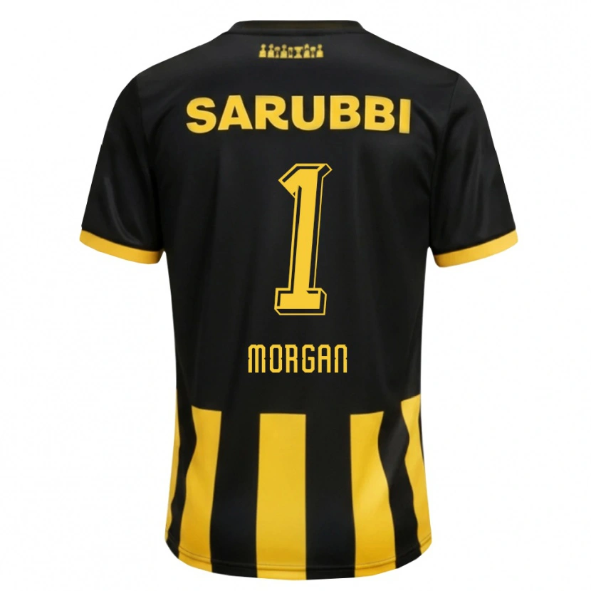 Danxen Dames Kevin Morgan #1 Zwart Geel Thuisshirt Thuistenue 2026/27 T-Shirt België