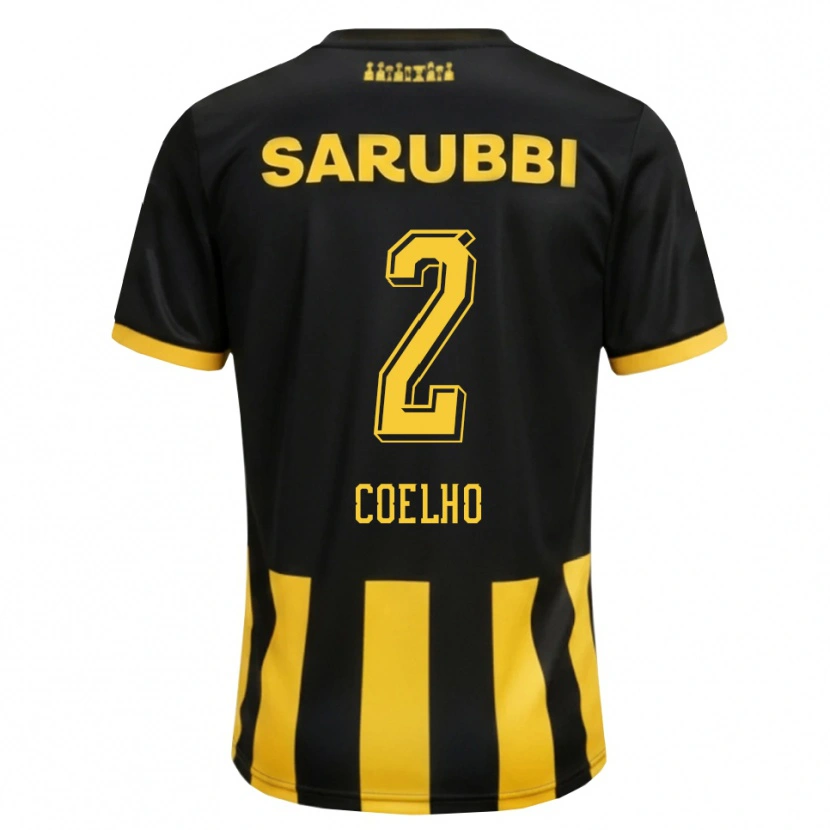 Danxen Dames Léo Coelho #2 Zwart Geel Thuisshirt Thuistenue 2026/27 T-Shirt België