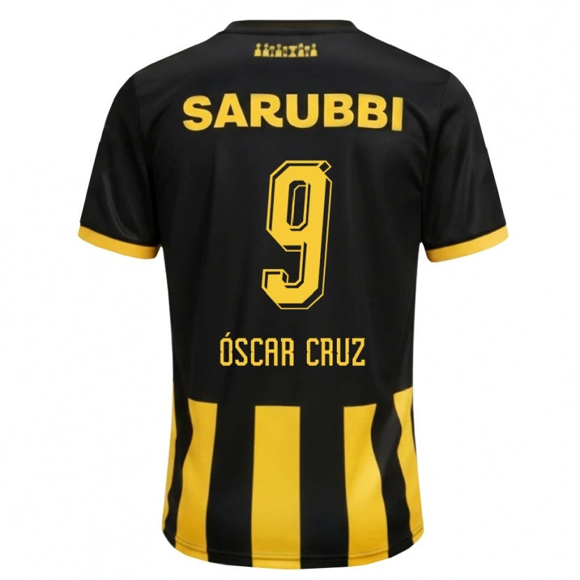 Danxen Dames Óscar Cruz #9 Zwart Geel Thuisshirt Thuistenue 2026/27 T-Shirt België