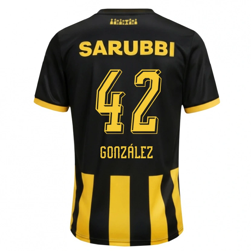 Danxen Dames Luciano González #42 Zwart Geel Thuisshirt Thuistenue 2026/27 T-Shirt België