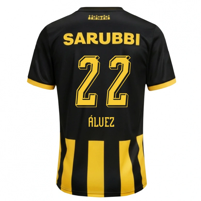 Danxen Dames Facundo Álvez #22 Zwart Geel Thuisshirt Thuistenue 2026/27 T-Shirt België