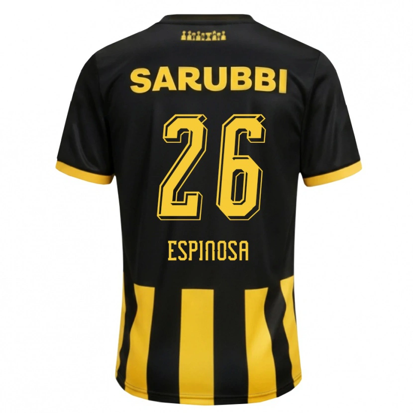 Danxen Dames Thiago Espinosa #26 Zwart Geel Thuisshirt Thuistenue 2026/27 T-Shirt België