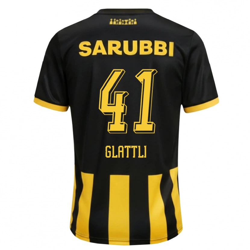 Danxen Dames Tiago Glattli #41 Zwart Geel Thuisshirt Thuistenue 2026/27 T-Shirt België