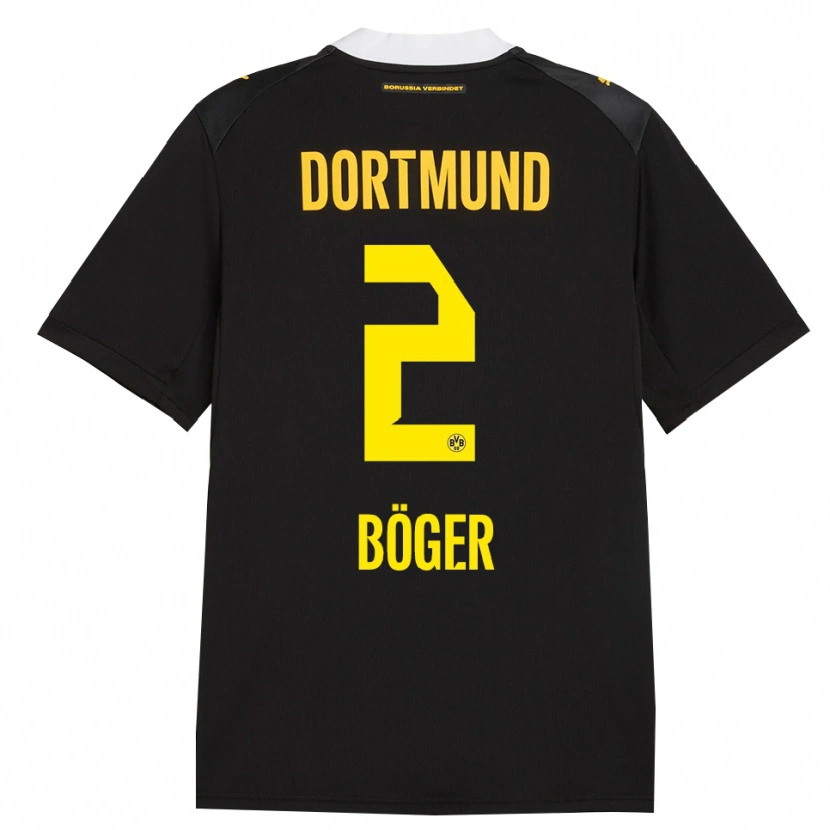Danxen Dames Mia Böger #2 Zwart Rood Geel Uitshirt Uittenue 2026/27 T-Shirt België