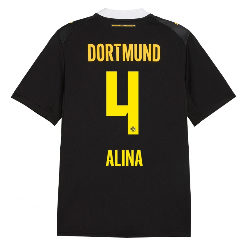 Danxen Dames Grijseels Alina #4 Zwart Rood Geel Uitshirt Uittenue 2026/27 T-Shirt België