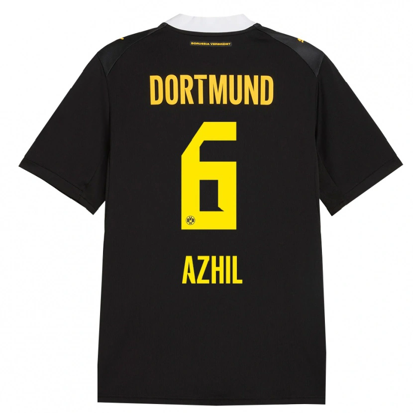Danxen Dames Ayman Azhil #6 Zwart Rood Geel Uitshirt Uittenue 2026/27 T-Shirt België