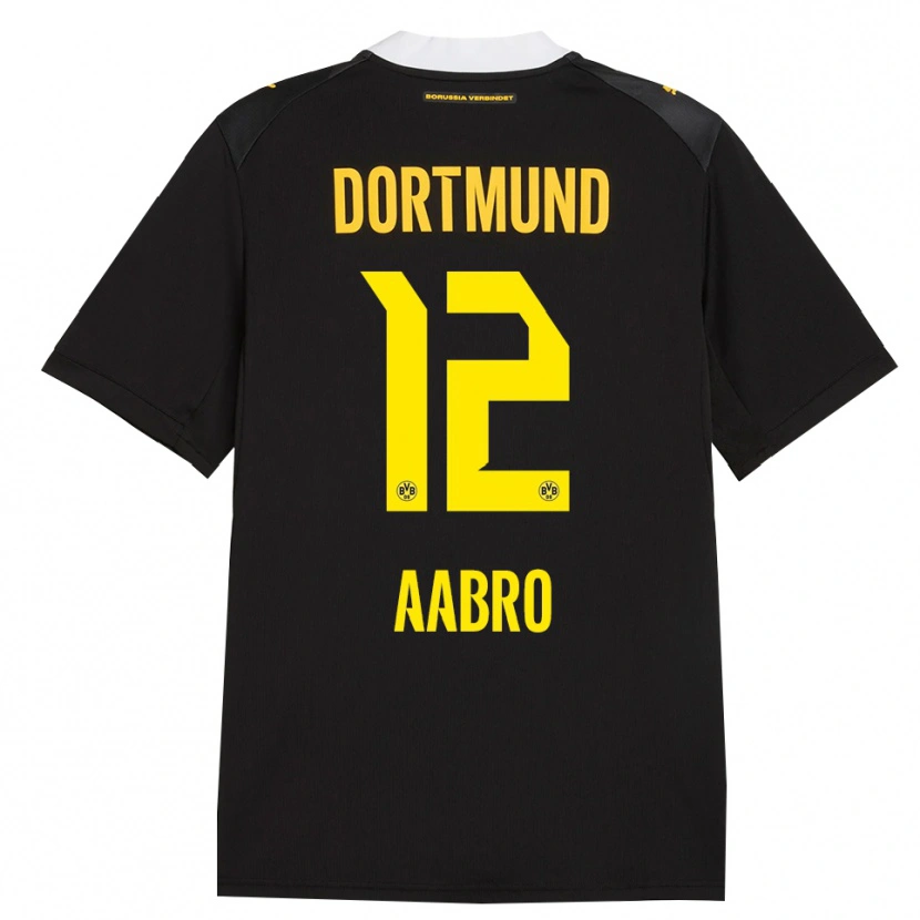 Danxen Dames Gustav Aabro #12 Zwart Rood Geel Uitshirt Uittenue 2026/27 T-Shirt België