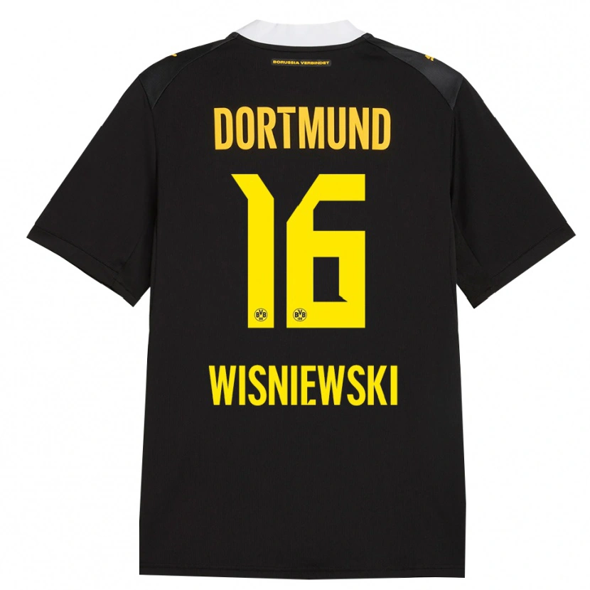 Danxen Dames Lucy Wisniewski #16 Zwart Rood Geel Uitshirt Uittenue 2026/27 T-Shirt België