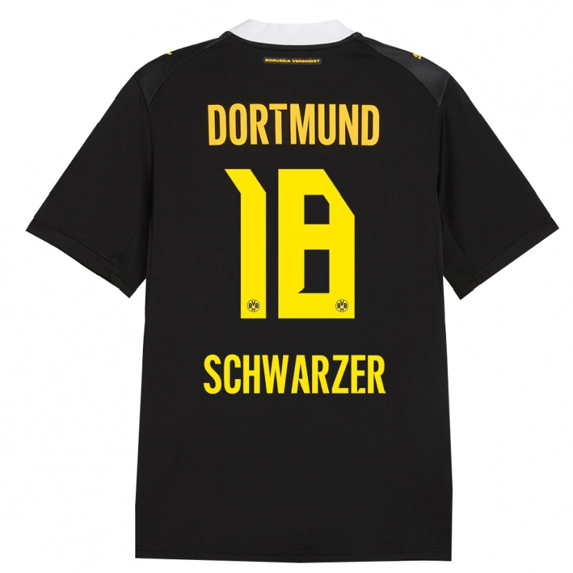 Danxen Dames Jonas Schwarzer #18 Zwart Rood Geel Uitshirt Uittenue 2026/27 T-Shirt België