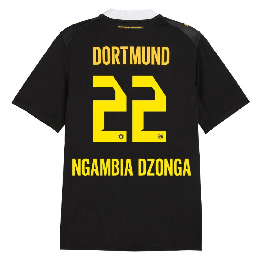 Danxen Dames Diego Ngambia #22 Zwart Rood Geel Uitshirt Uittenue 2026/27 T-Shirt België