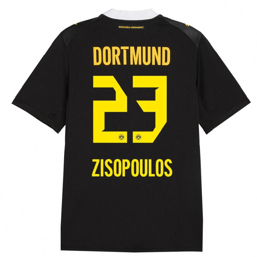 Danxen Dames Georgios Zisopoulos #23 Zwart Rood Geel Uitshirt Uittenue 2026/27 T-Shirt België