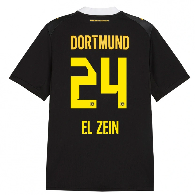 Danxen Dames Abu-Bekir Omer El-Zein #24 Zwart Rood Geel Uitshirt Uittenue 2026/27 T-Shirt België