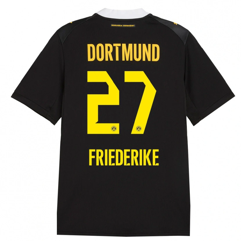 Danxen Dames Burczik Friederike #27 Zwart Rood Geel Uitshirt Uittenue 2026/27 T-Shirt België