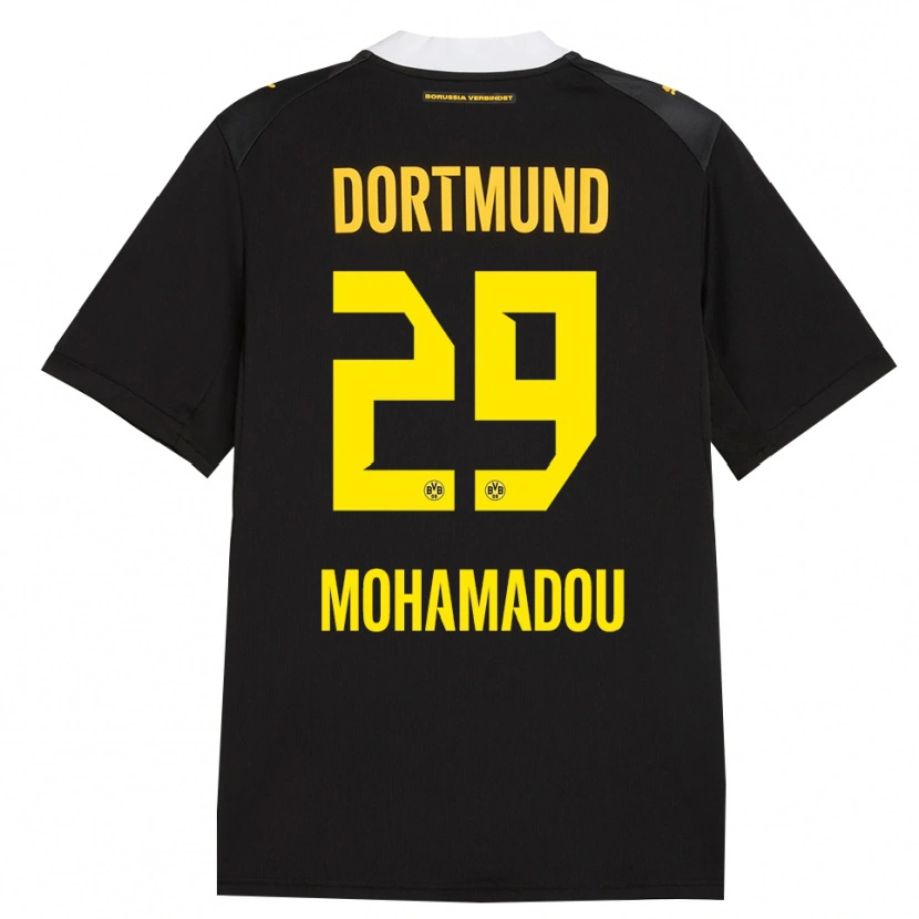 Danxen Dames Hamzath Mohamadou #29 Zwart Rood Geel Uitshirt Uittenue 2026/27 T-Shirt België