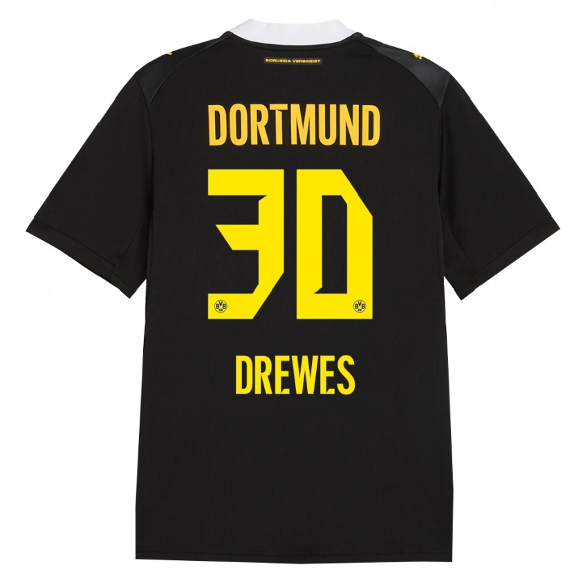 Danxen Dames Patrick Drewes #30 Zwart Rood Geel Uitshirt Uittenue 2026/27 T-Shirt België