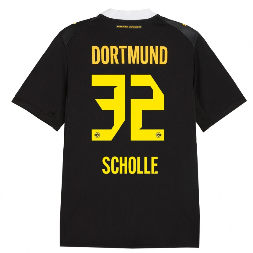 Danxen Dames Mia Scholle #32 Zwart Rood Geel Uitshirt Uittenue 2026/27 T-Shirt België
