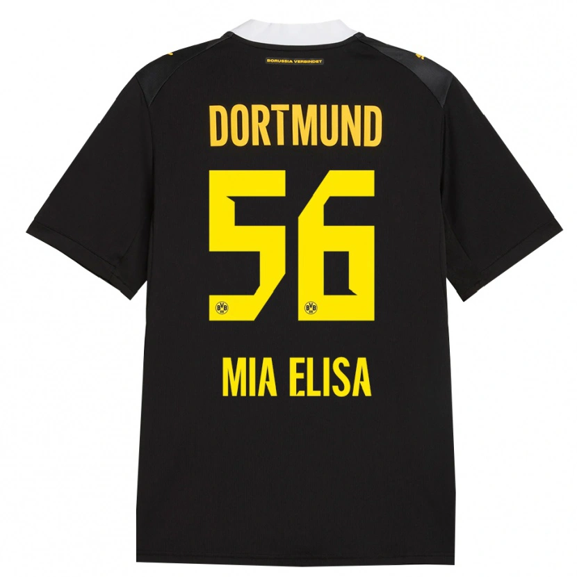 Danxen Dames Bomnuter Mia Elisa #56 Zwart Rood Geel Uitshirt Uittenue 2026/27 T-Shirt België