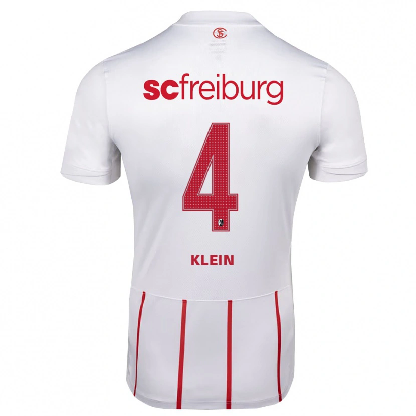 Danxen Dames Marius Klein #4 Wit Rood Geel Uitshirt Uittenue 2026/27 T-Shirt België