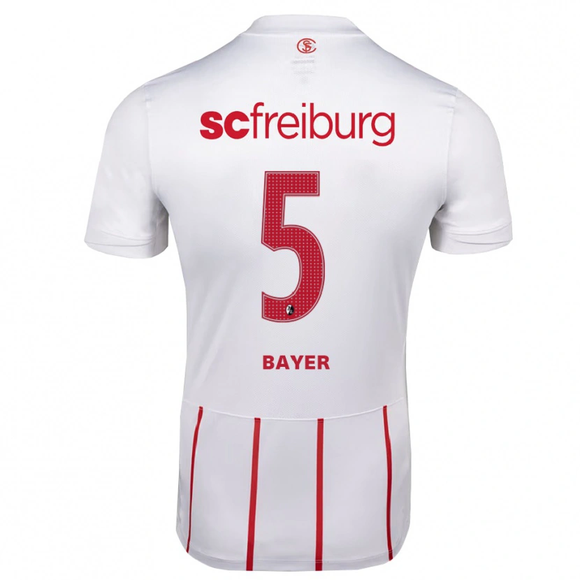 Danxen Dames Lennart Bayer #5 Wit Rood Geel Uitshirt Uittenue 2026/27 T-Shirt België