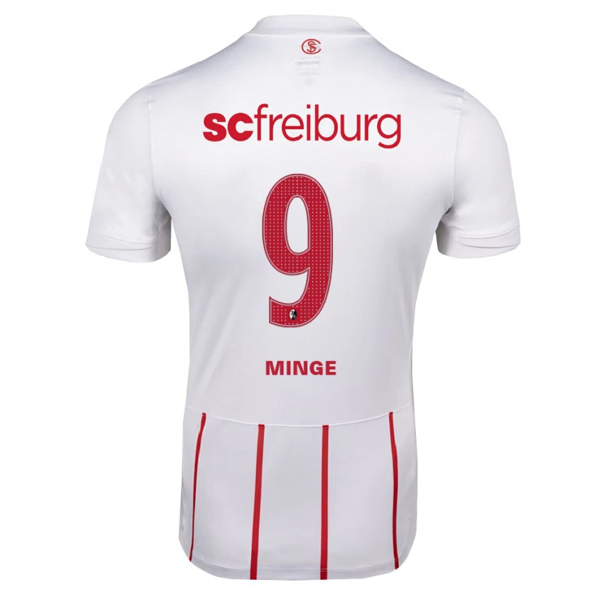 Danxen Dames Janina Minge #9 Wit Rood Geel Uitshirt Uittenue 2026/27 T-Shirt België