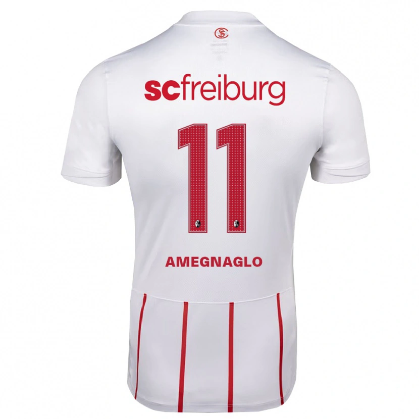 Danxen Dames David Amegnaglo #11 Wit Rood Geel Uitshirt Uittenue 2026/27 T-Shirt België
