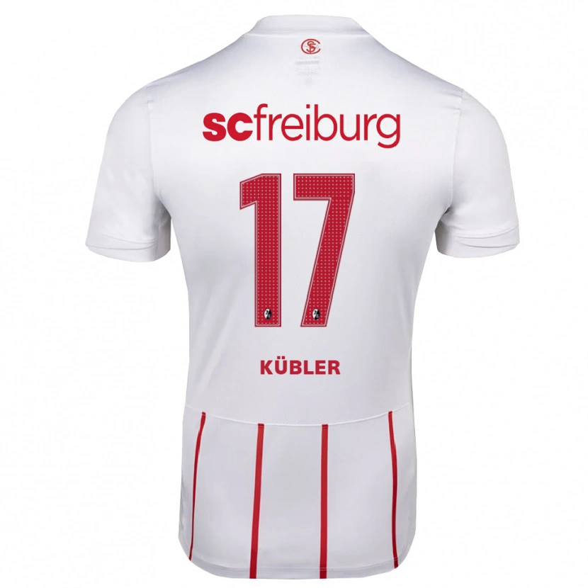 Danxen Dames Lukas Kübler #17 Wit Rood Geel Uitshirt Uittenue 2026/27 T-Shirt België