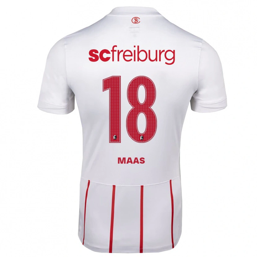 Danxen Dames Mia-Lena Maas #18 Wit Rood Geel Uitshirt Uittenue 2026/27 T-Shirt België