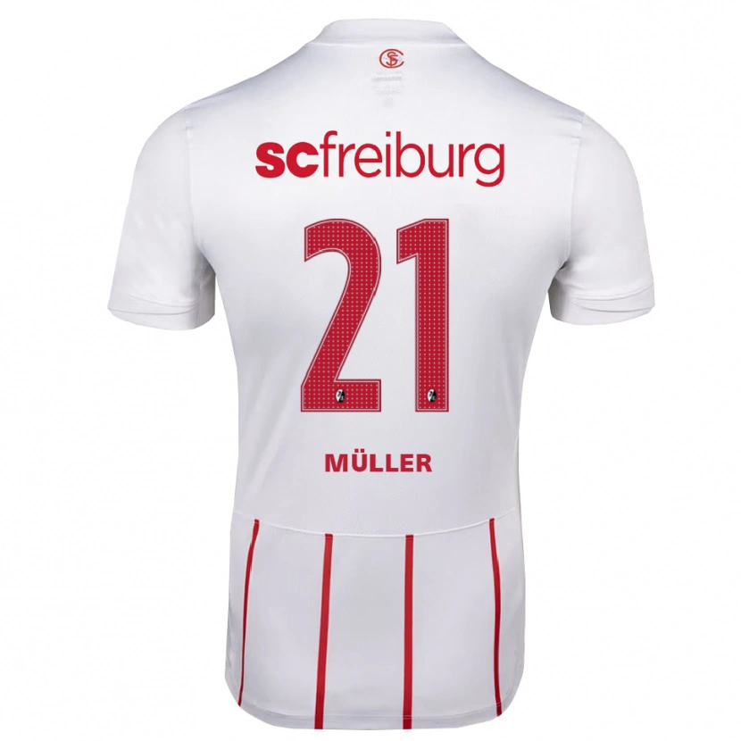 Danxen Dames Florian Müller #21 Wit Rood Geel Uitshirt Uittenue 2026/27 T-Shirt België