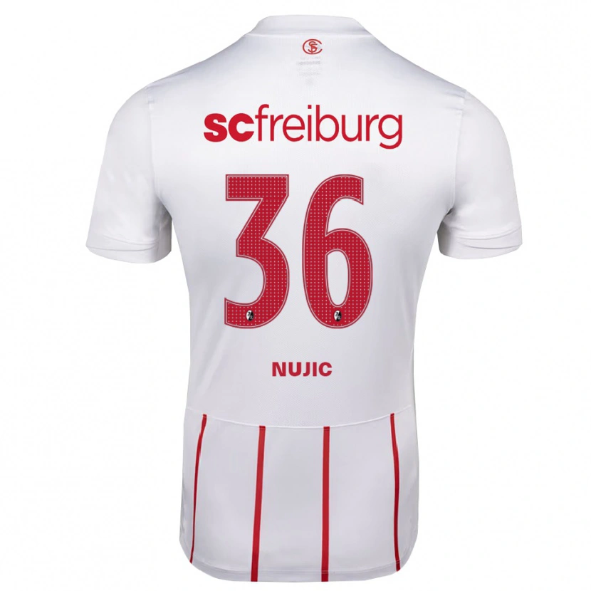 Danxen Dames Luka Nujic #36 Wit Rood Geel Uitshirt Uittenue 2026/27 T-Shirt België