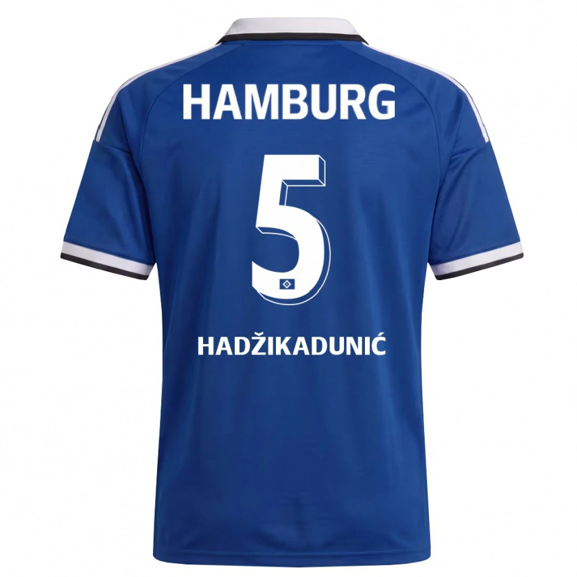 Danxen Dames Dennis Hadzikadunic #5 Wit Blauw Uitshirt Uittenue 2026/27 T-Shirt België