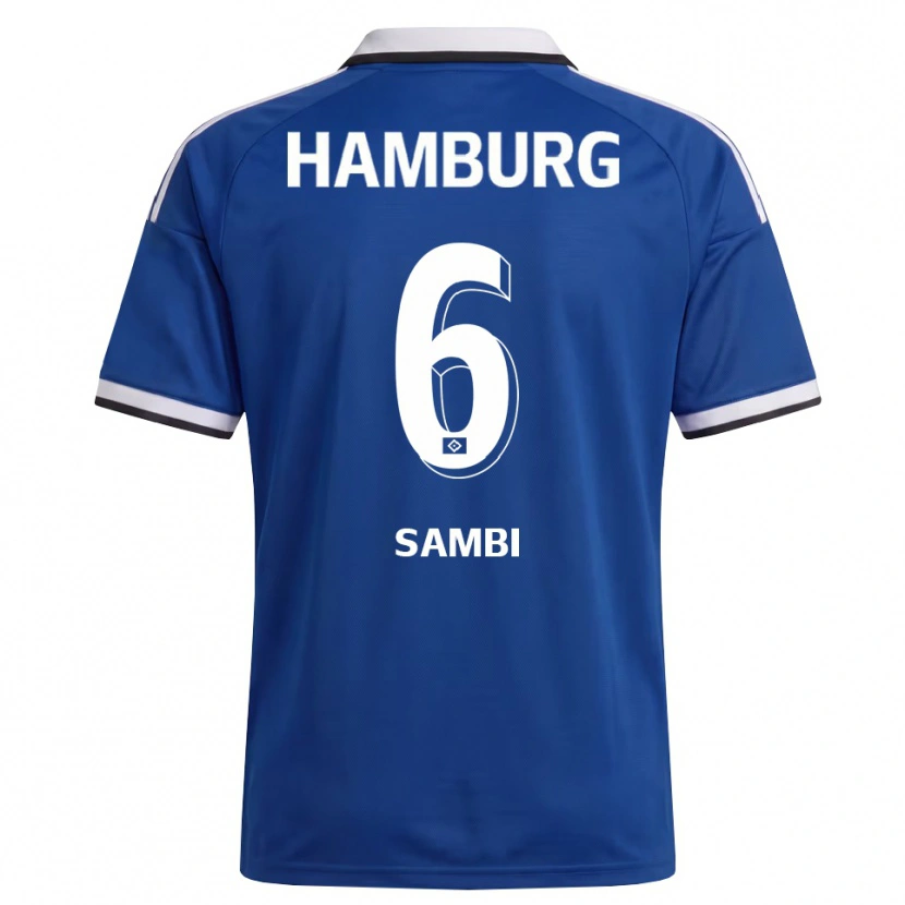 Danxen Dames Albert Sambi Lokonga #6 Wit Blauw Uitshirt Uittenue 2026/27 T-Shirt België