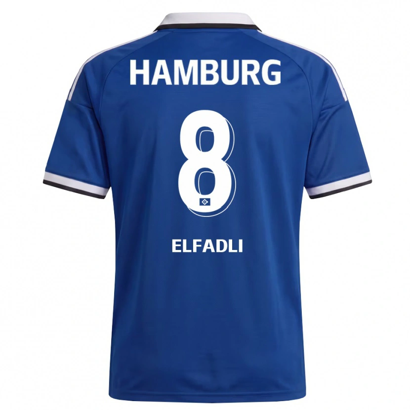 Danxen Dames Daniel Elfadli #8 Wit Blauw Uitshirt Uittenue 2026/27 T-Shirt België