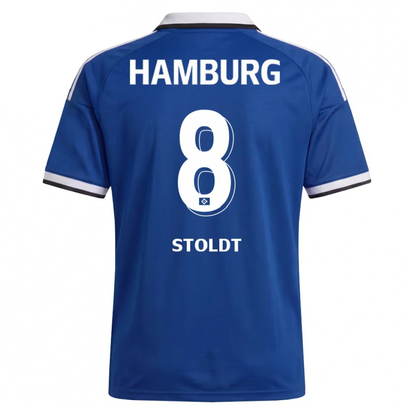 Danxen Dames Svea Stoldt #8 Wit Blauw Uitshirt Uittenue 2026/27 T-Shirt België