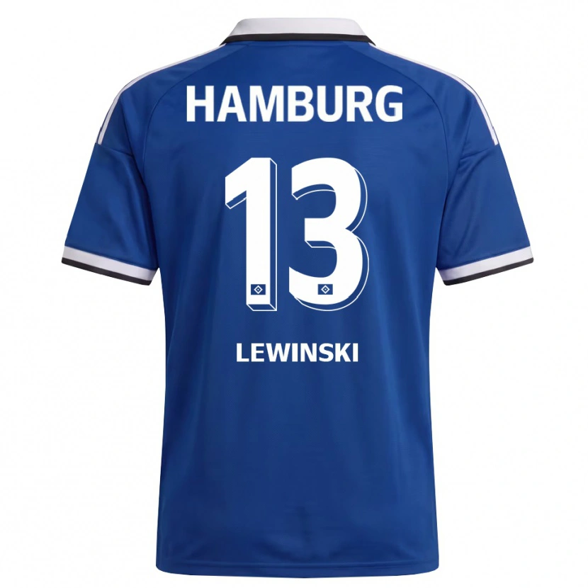 Danxen Dames Fyn-Luca Lewinski #13 Wit Blauw Uitshirt Uittenue 2026/27 T-Shirt België