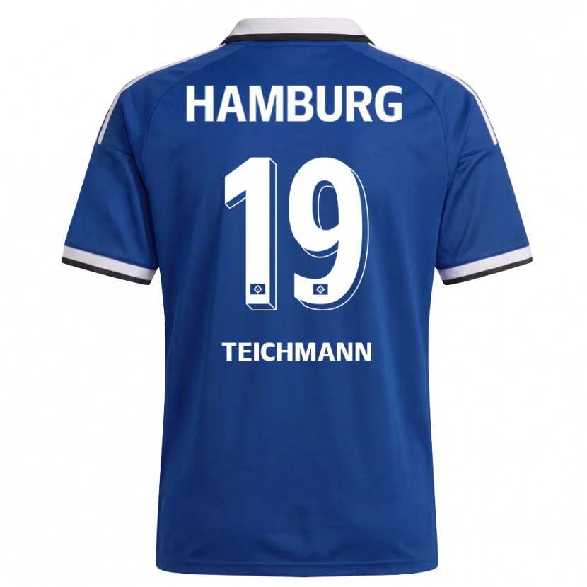 Danxen Dames Mats Teichmann #19 Wit Blauw Uitshirt Uittenue 2026/27 T-Shirt België