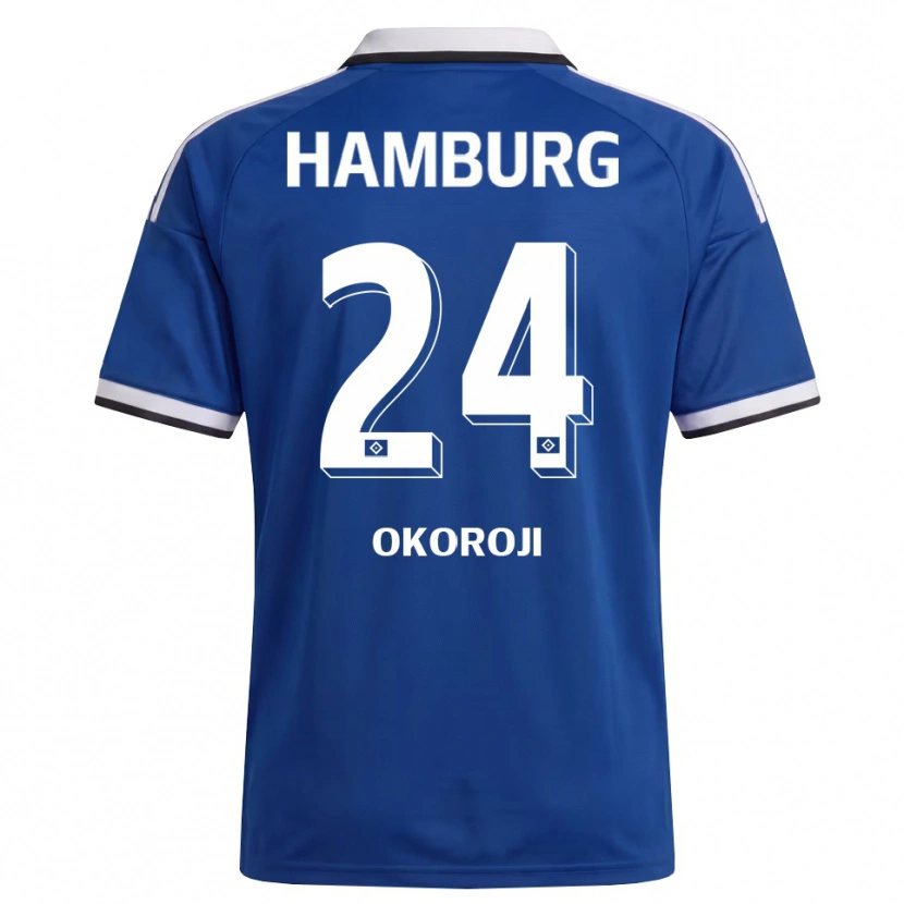Danxen Dames Chamal Okoroji #24 Wit Blauw Uitshirt Uittenue 2026/27 T-Shirt België