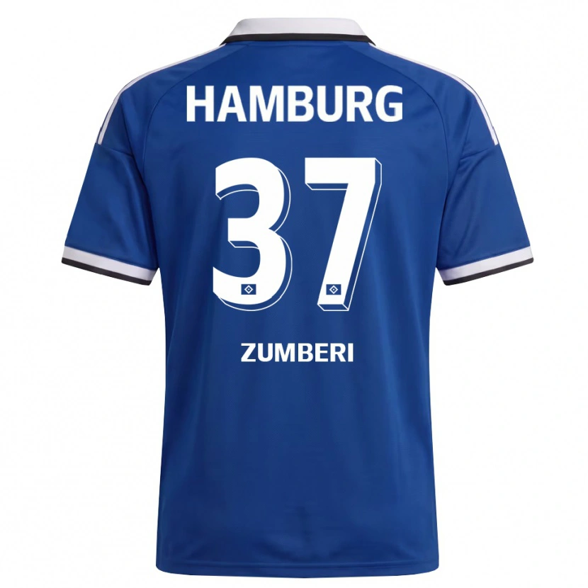 Danxen Dames Valon Zumberi #37 Wit Blauw Uitshirt Uittenue 2026/27 T-Shirt België