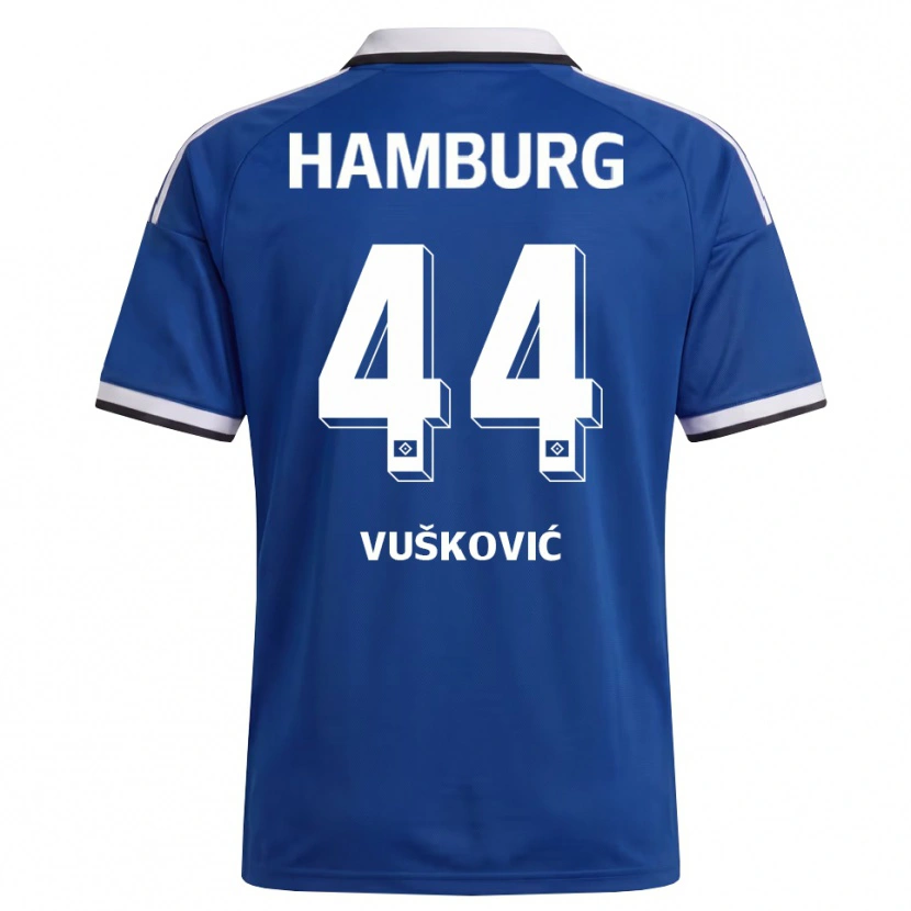 Danxen Dames Mario Vuskovic #44 Wit Blauw Uitshirt Uittenue 2026/27 T-Shirt België