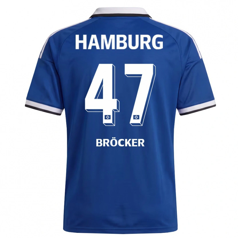 Danxen Dames Mads Bröcker #47 Wit Blauw Uitshirt Uittenue 2026/27 T-Shirt België