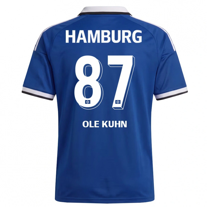Danxen Dames Niklas Ole Kühn #87 Wit Blauw Uitshirt Uittenue 2026/27 T-Shirt België