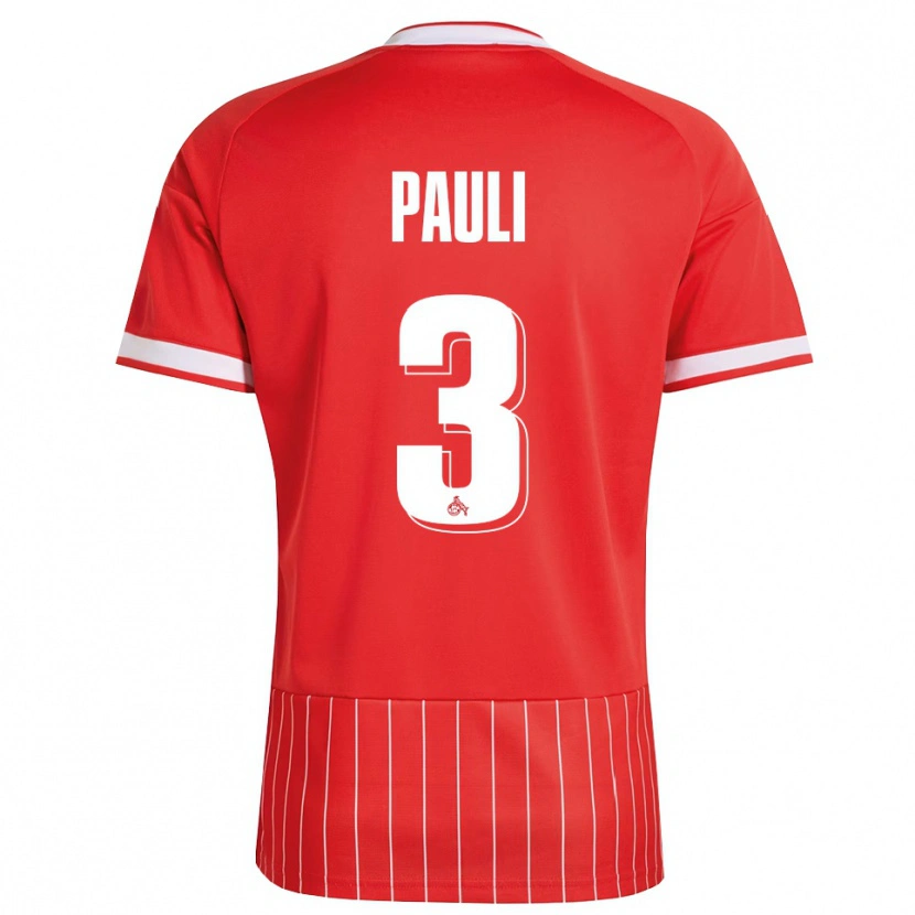 Danxen Dames Julian Pauli #3 Rood Wit Groen Uitshirt Uittenue 2026/27 T-Shirt België