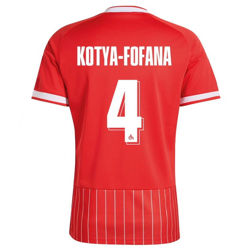 Danxen Dames Assad Kotya-Fofana #4 Rood Wit Groen Uitshirt Uittenue 2026/27 T-Shirt België