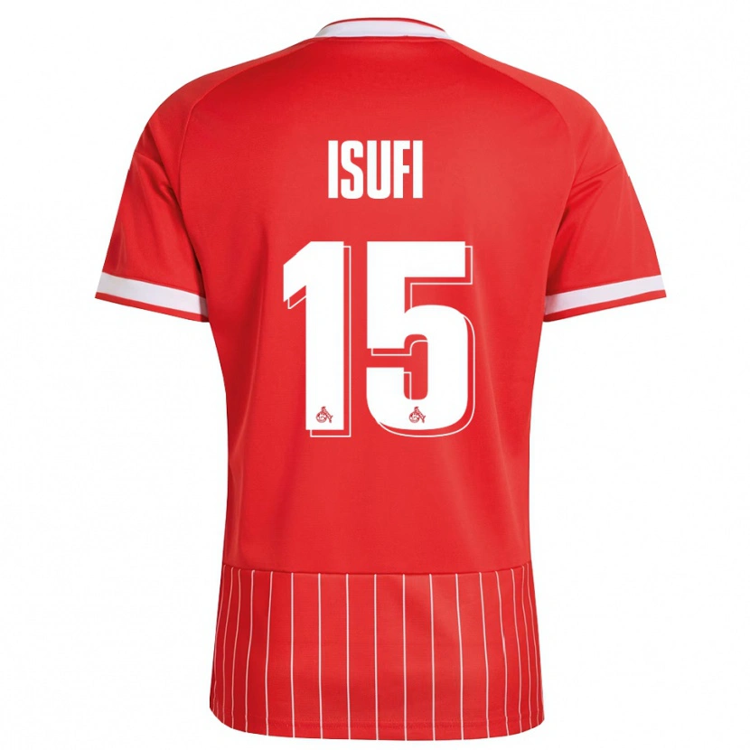 Danxen Dames Leo Isufi #15 Rood Wit Groen Uitshirt Uittenue 2026/27 T-Shirt België