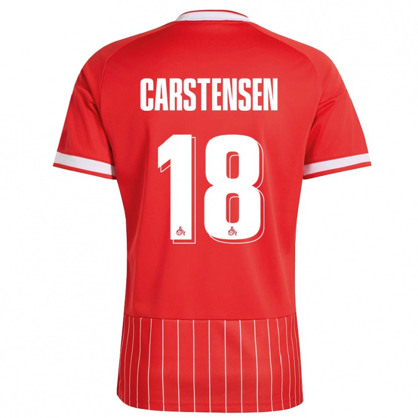 Danxen Dames Rasmus Carstensen #18 Rood Wit Groen Uitshirt Uittenue 2026/27 T-Shirt België